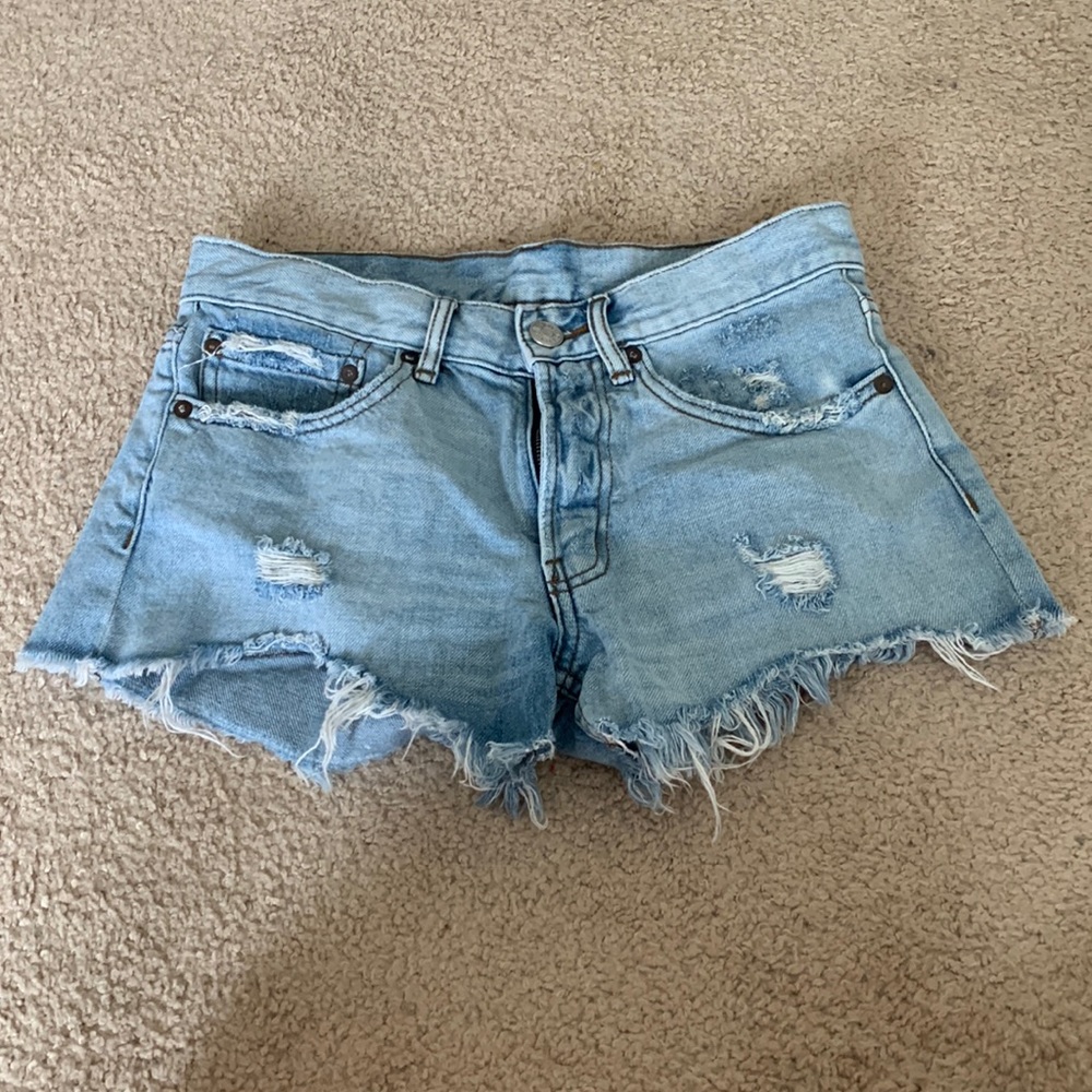 BDG light jean shorts